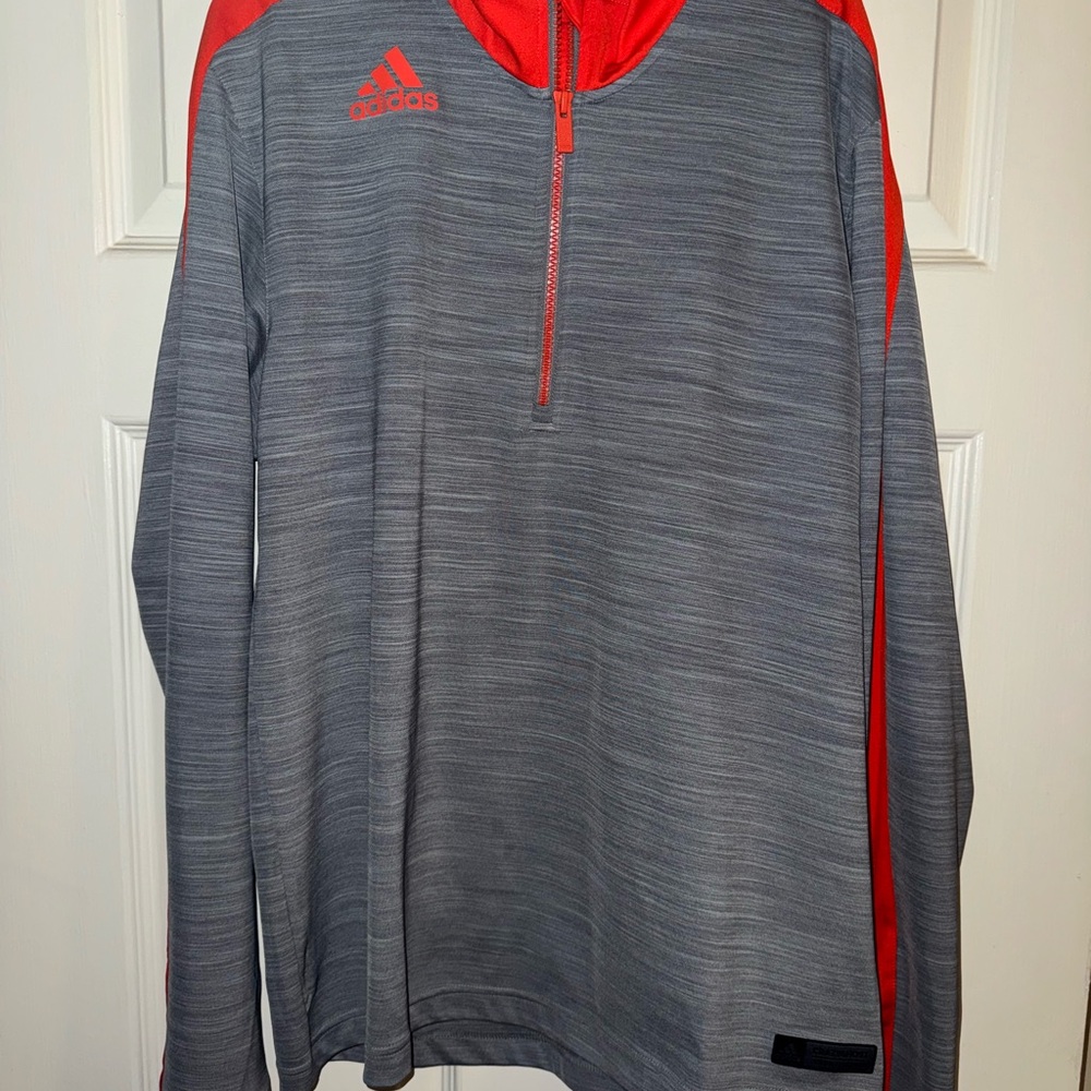 Adidas Gray and Orange Performance Jacket
